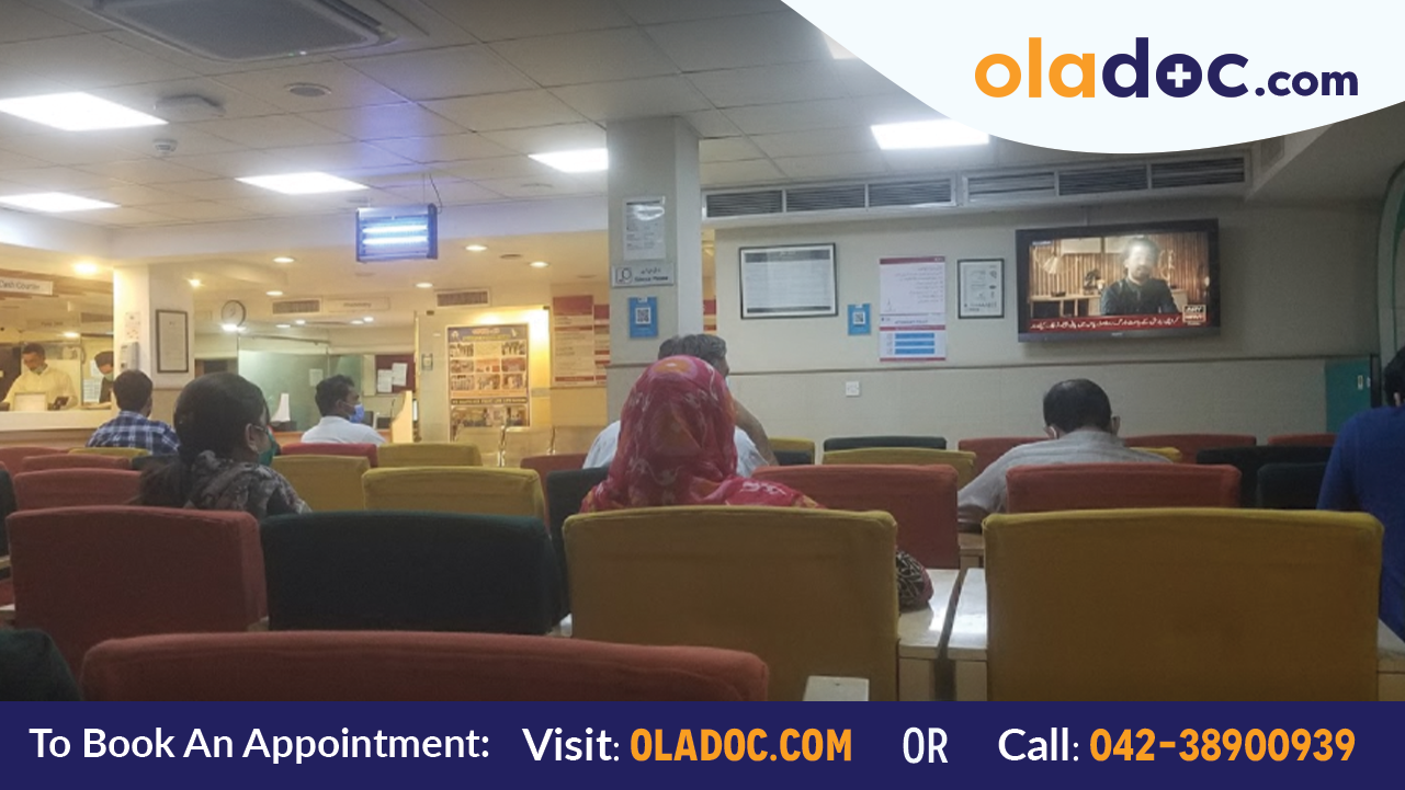 Waiting area at Kulsum International Hospital Islamabad